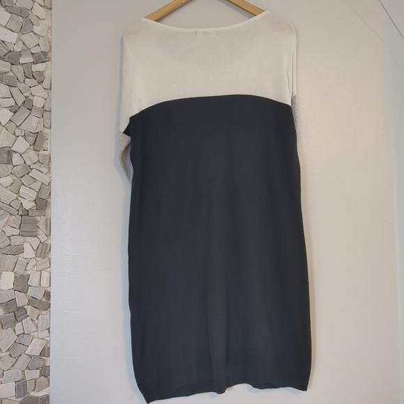 RW&CO Dress Women's Large Colour Block Long Sleeve Cropcore Comfy Sweaterdress - Picture 2 of 8